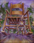 Elijah's Chair, 24 x 18, Acrylic